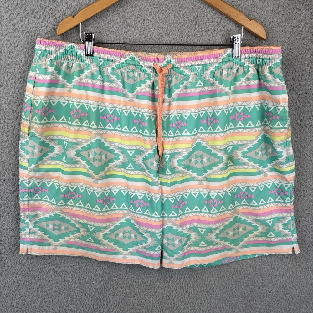 Chubbies Swim Trunks Mens 3XL Aztec Beach Pool Boat Vacation Lined 7" Inseam